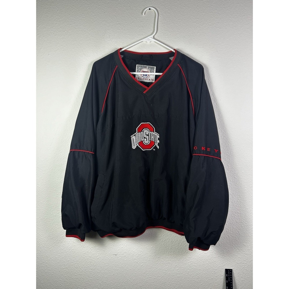 Ohio‎ State Windbreaker Mens Pullover V Neck College Football Buckeyes Lined